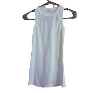 ENTI Ribbed Tank Dress Cream White Sleeveless Racerback & A New Day Tank